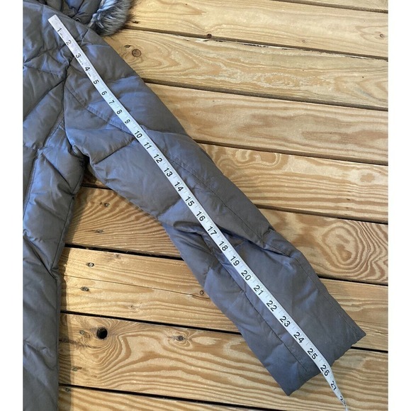 Eddie Bauer Hooded Coat Petite Size Small PS Women’s Taupe Full Zip - Picture 8 of 9